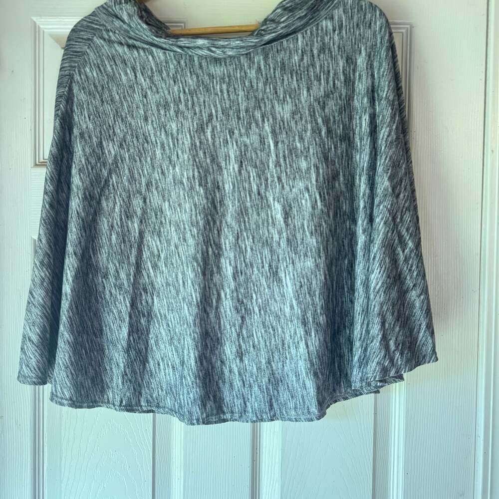 Max Studio Gray Marled Mini Swing Comfort Waist Pull On Skirt